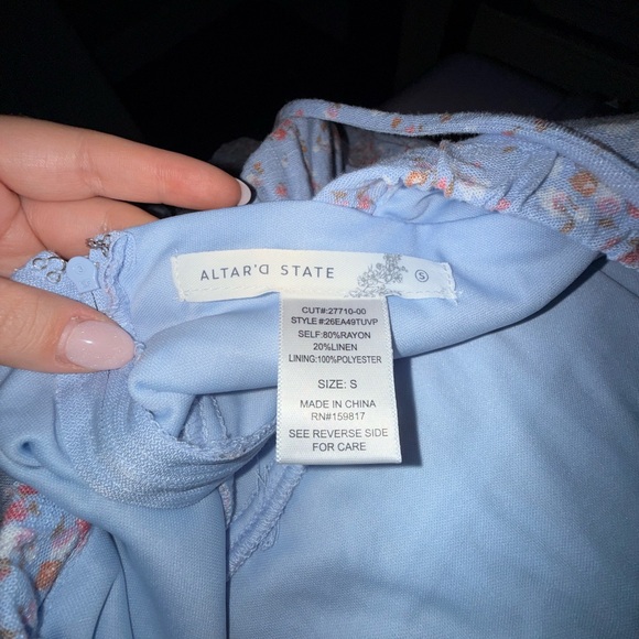 Altar'd State Light Blue Floral Dress - Picture 3 of 3